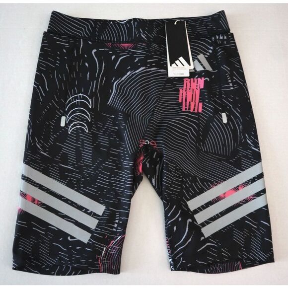 Adidas JC7386 Men’s Sz L Black ClimaCool Break The Norm Running Biker Tights - Picture 1 of 8